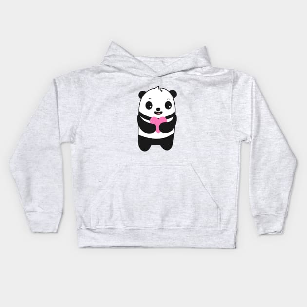 Cute Panda Love T-Shirt Kids Hoodie by happinessinatee